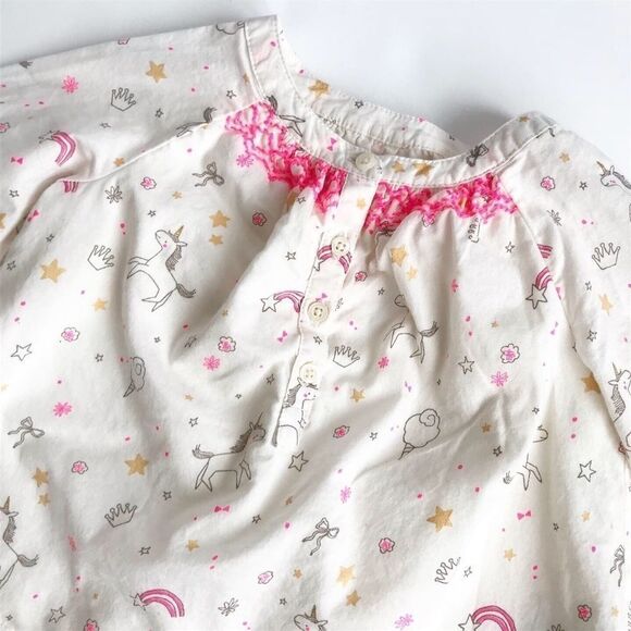 Baby Gap unicorn long sleeve blouse EUC 18-24m - Picture 2 of 2